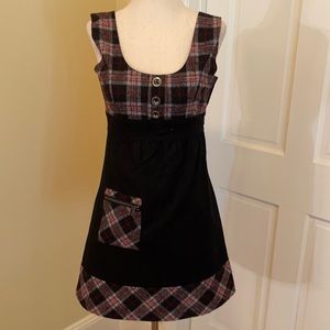 Winter mini dress with pocket